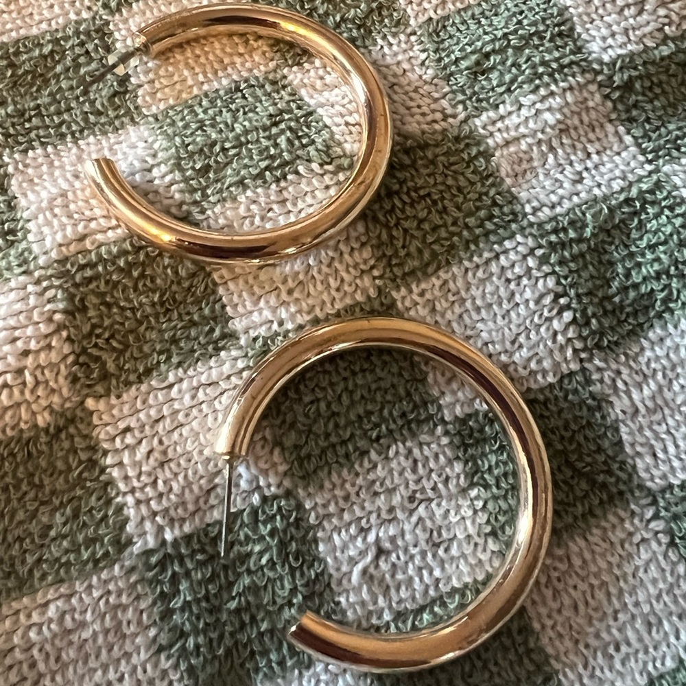 ZARA GOLD HOOPS - Picture 2 of 3